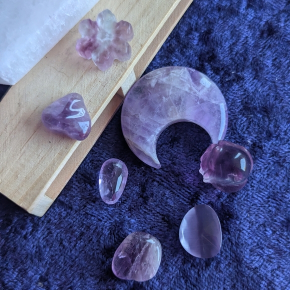 ☪️✨ Ultimate Tranquil Crown Plate ☮️ Heady Third Eye healing Gemstone Crystals - Picture 7 of 11
